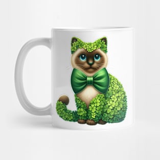 Clover Siamese Cat St Patricks Day Mug